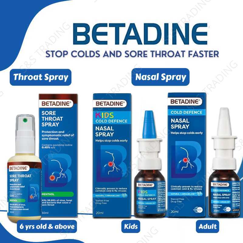 COD Authentic Original Cold Defense Nasal ADULT / KIDS 20Ml , Betadine ...