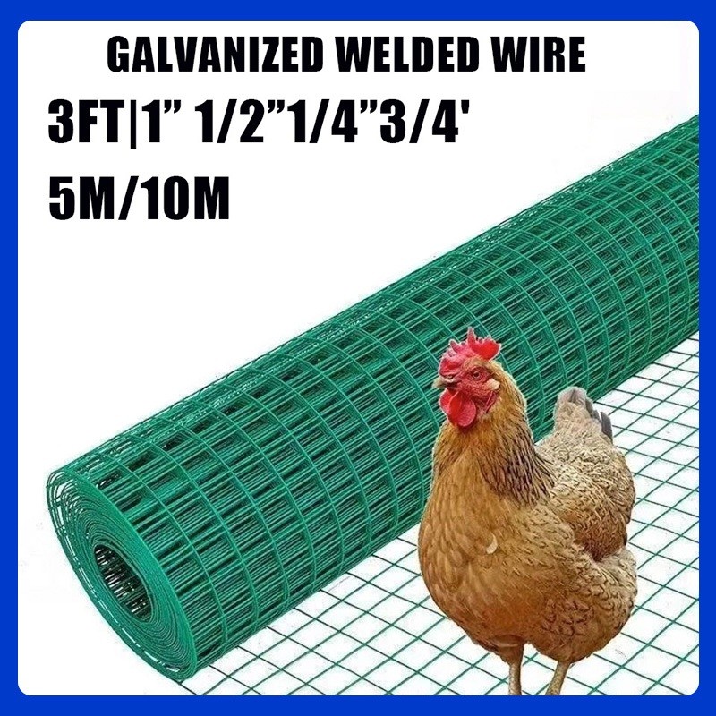 PVC Coated Galvanized Wire Mesh Chicken Wire Green Plastic Polyethylene ...