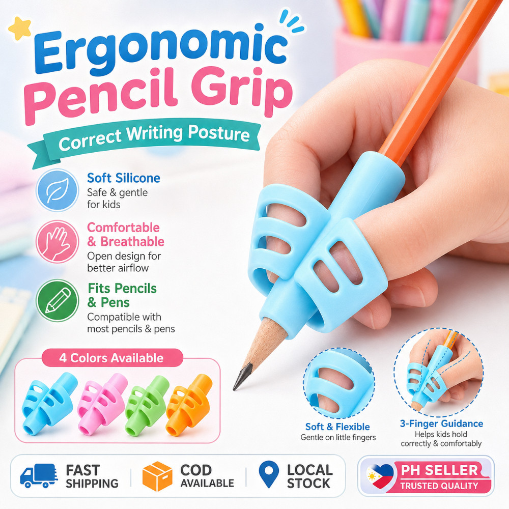 5PCS Pencil Grip Set for Kids Soft Silicone Finger Holder Writing ...
