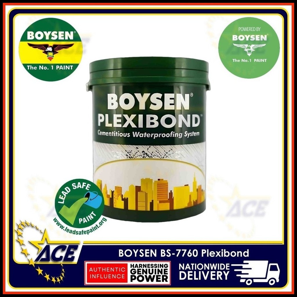 BOYSEN PLEXIBOND CEMENTITIOUS WATERPROOFING SYSTEM B-7760 4L | Shopee ...