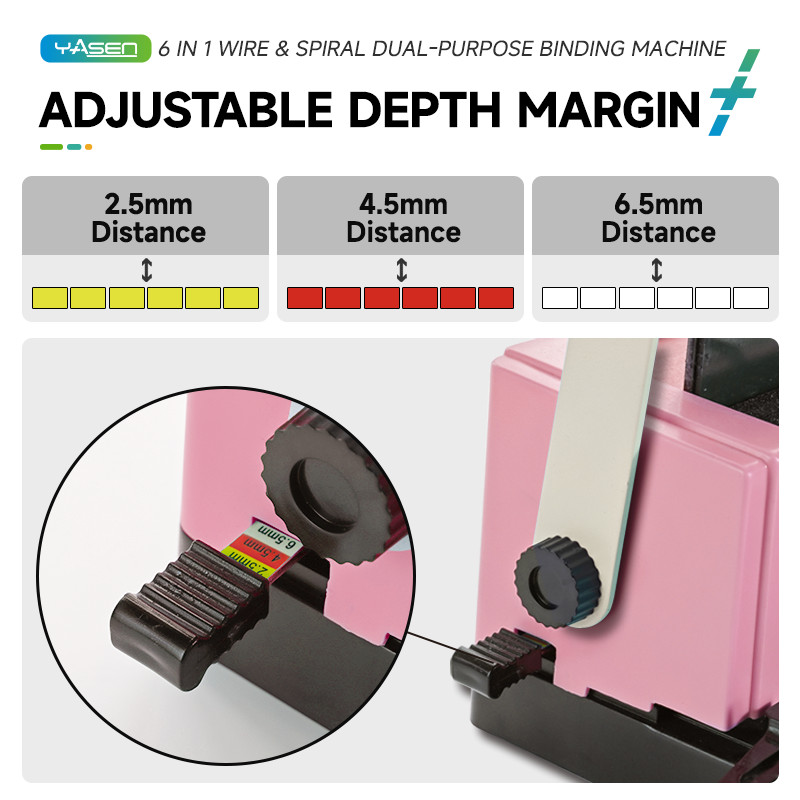 Officom 6n1 Binding Machine OC-W12D - Wire & Spiral Dual Binder for ...