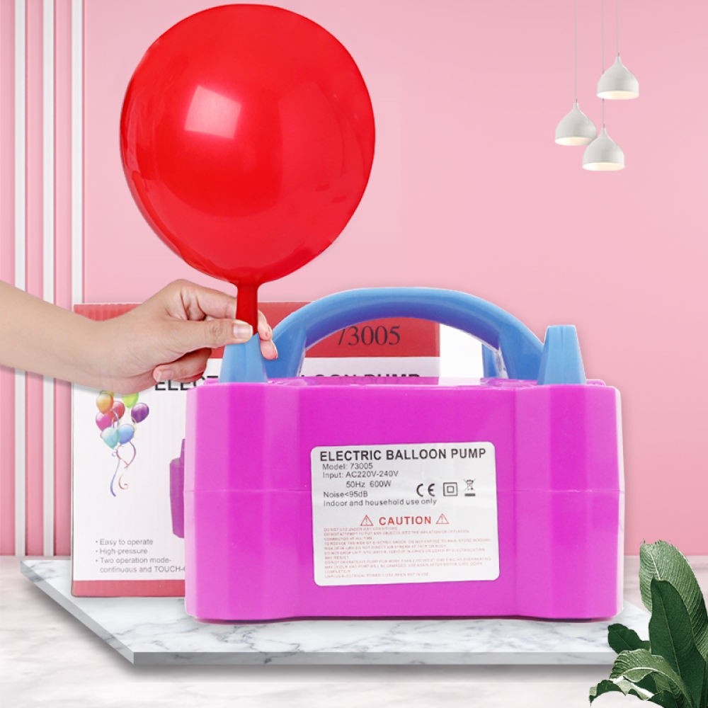 Electric Balloon Air Pump Inflator Dual-Nozzle Globos Machine Air ...