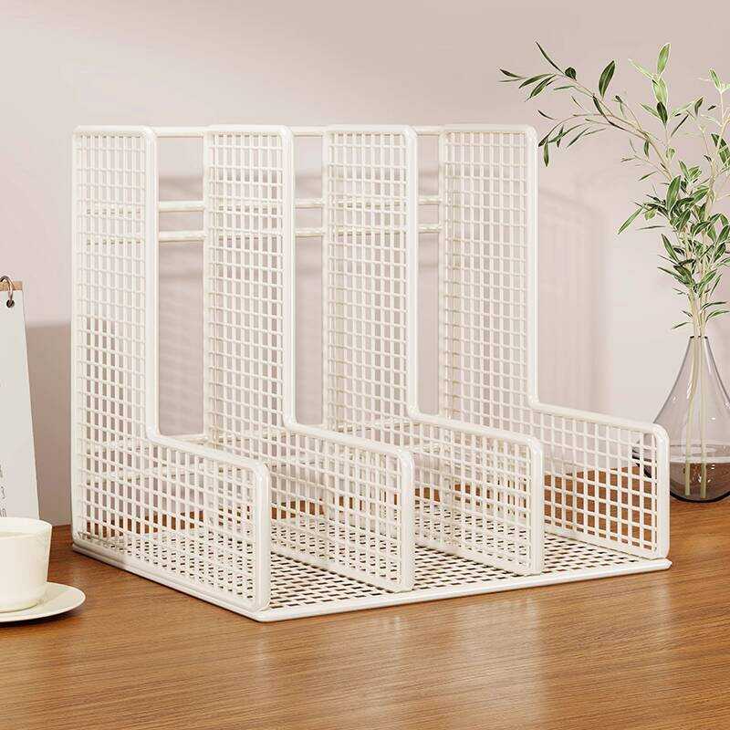 Metal Rack Desk Bookshelf Vertical Workstation Organizer Multi-layer ...