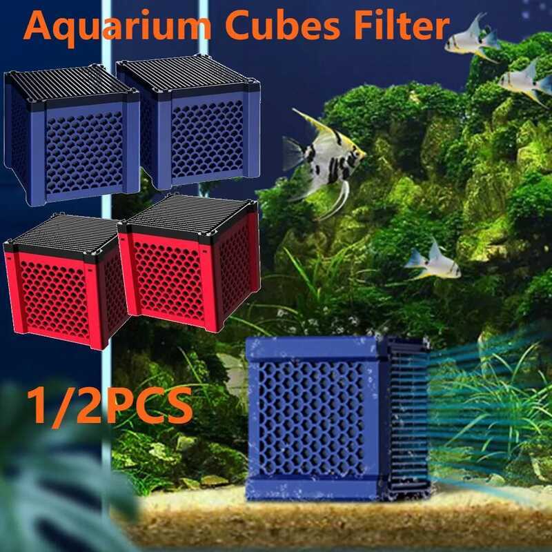 1/2Pcs 1 4 Fish Tank Pond Magic Box Eco Filter Water Cube Aquarium New ...