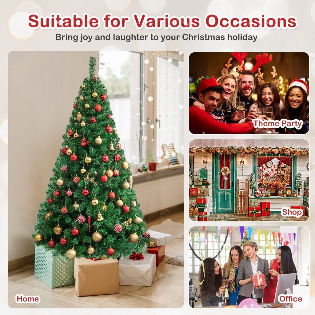 Easy Setup 7ft Christmas Tree 1300 Realistic Tips & Sturdy Foldable ...