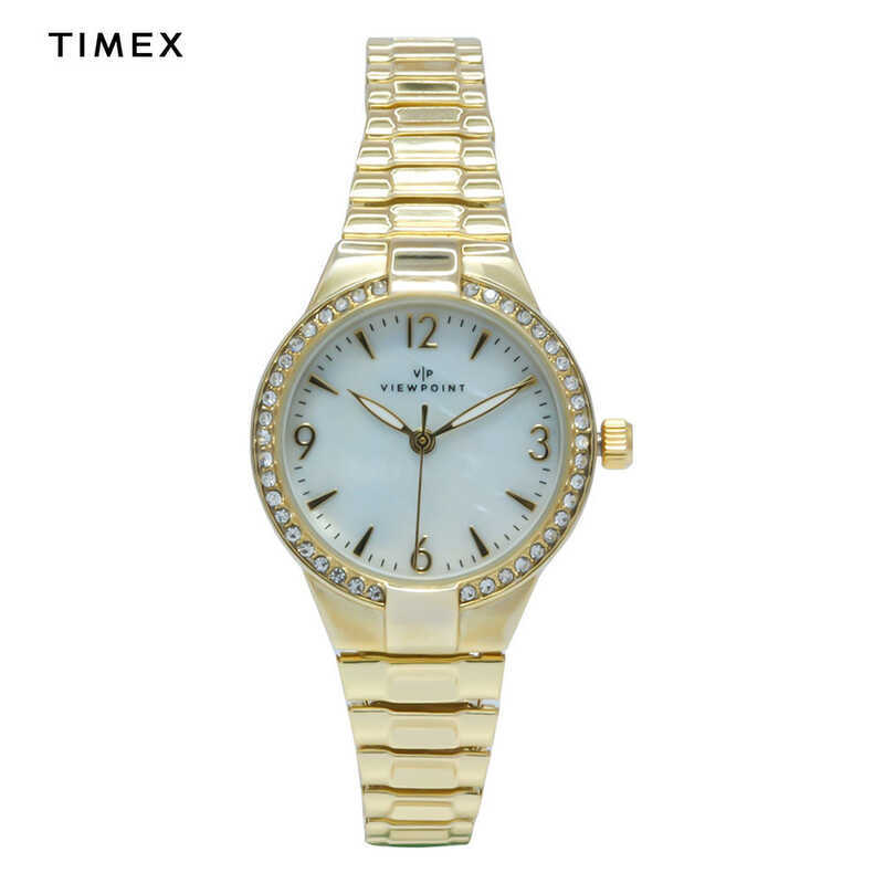Timex Viewpoint Gold Plated Alloy Analog Quartz Watch For Women ...