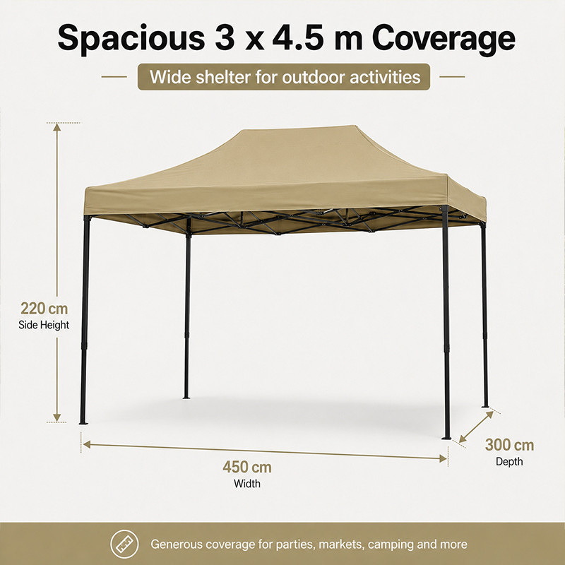 【COD】 3x4.5M Retractable Tent Waterproof with Portable Steel Canopy For ...