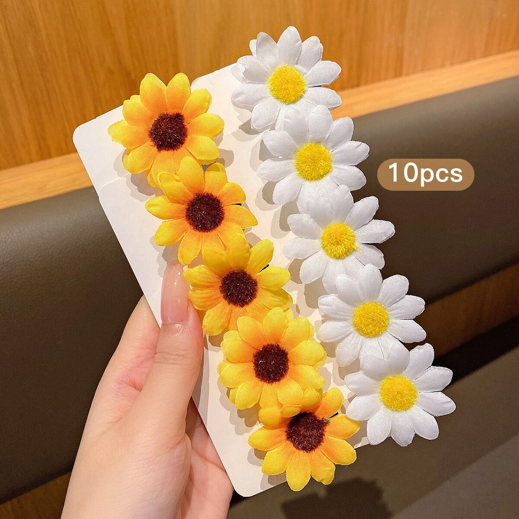 10pcs Sunflower Hair Clips Cute Headflowers Suitable for Daily Use ...