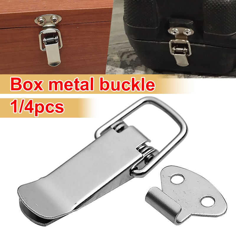 4Pcs Cabinet Boxes Spring Loaded Latch Catch Toggle Steel Hasp For ...