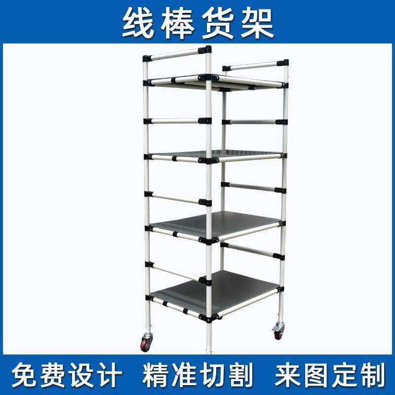 Lean Composie Shelf Flexible Wire Rod Tube Rack Movable Push-Pull Ani ...
