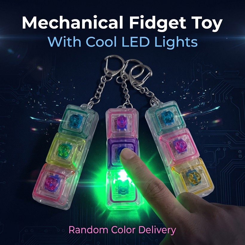 SP-203 M6313 1pc Only Random Color finger keyboard with Lights Fidget ...