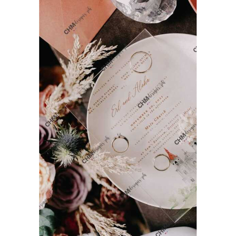 ELEGANT AND CLASSY ACRYLIC CUSTOM WEDDING INVITATION UV PRINTED 436 ...