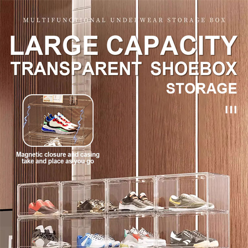 Transparent Shoe Box Stackable Shoe Rack Dust-proof Shoe Storage ...