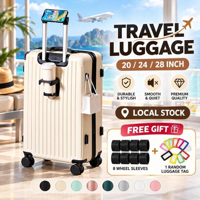 Aesthetic Luggage Travel Bag 20/24/28 Inch Suitcase Hard Shell ...