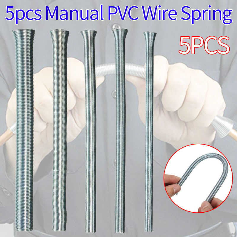 5Pcs/Set Manual PVC Wire Spring Pipe Bender Curve Springs Tube Bending ...