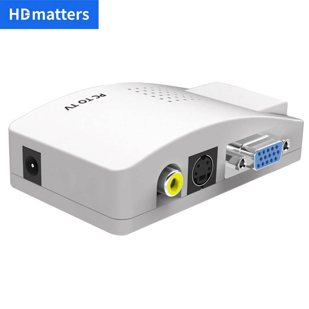 VGA to RCA Converter BOx PC to TV AV VGA S-video converter Splitter VGA ...