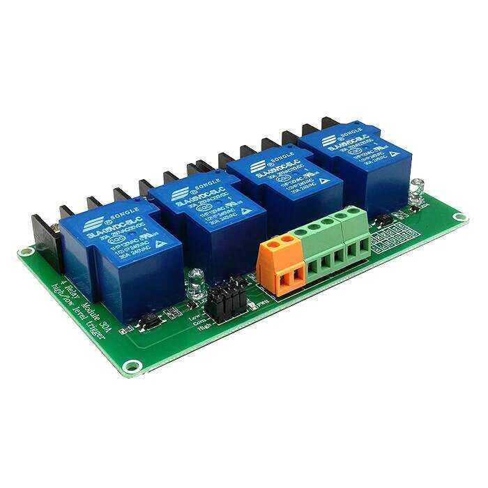 4-way 5V Relay Module High and Low Level Trigger Smart Home PLC ...