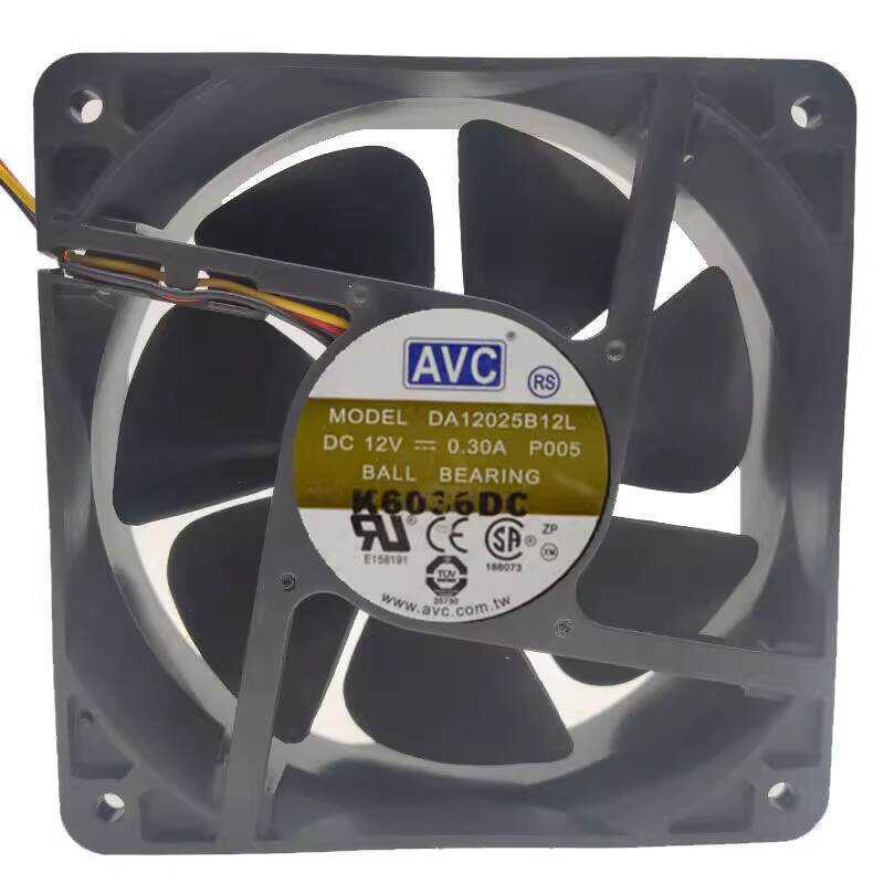 Original AVC Da12025b12l 12V 0.3A 12Cm 12025 Ultra Quiet 4-Wire Cooling ...