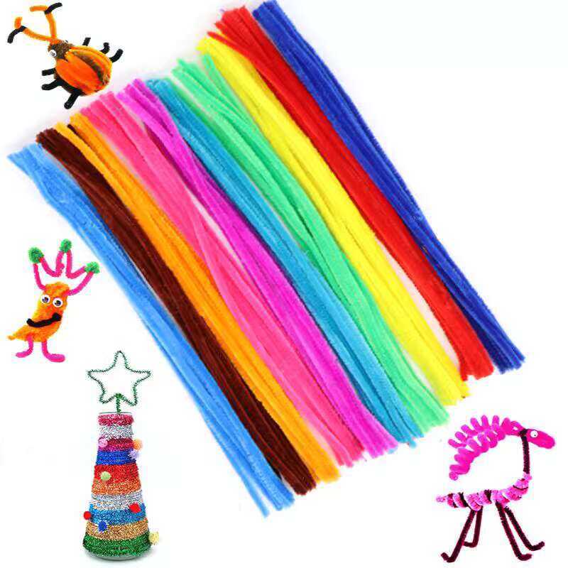 Colorful DIY Root Twist Sticks Glitter Hair Wave Plush Strips Children ...