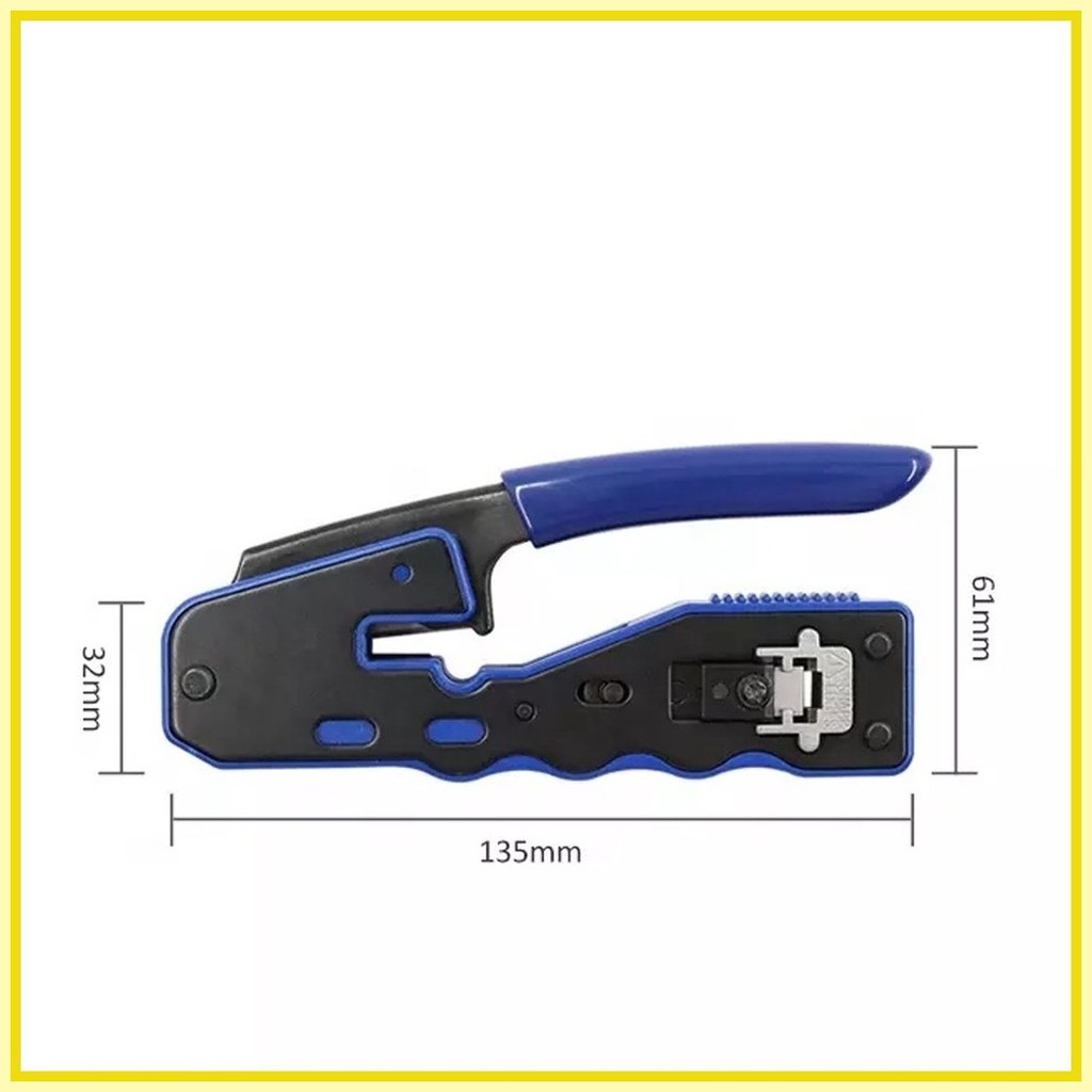 RJ11 RJ45 Pass Through Crimper Tool Crimping Tool for CAT7/CAT6A/CAT6 ...