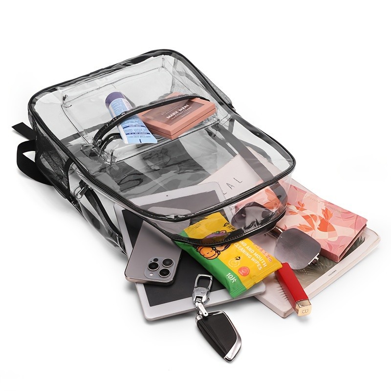 Unisex Fashionable Transparent Backpack Outdoor Sports Stadium Concert ...