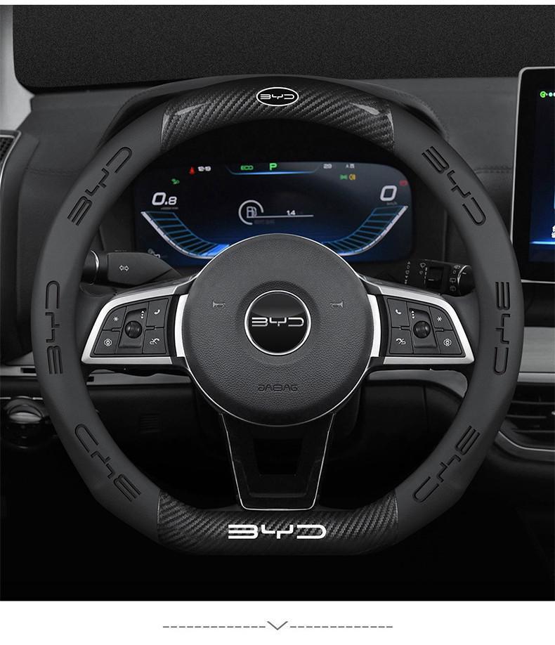 For BYD ATTO 3 YUAN PLUS/Dolphin Seal Car Steering Wheel Cover Leather ...