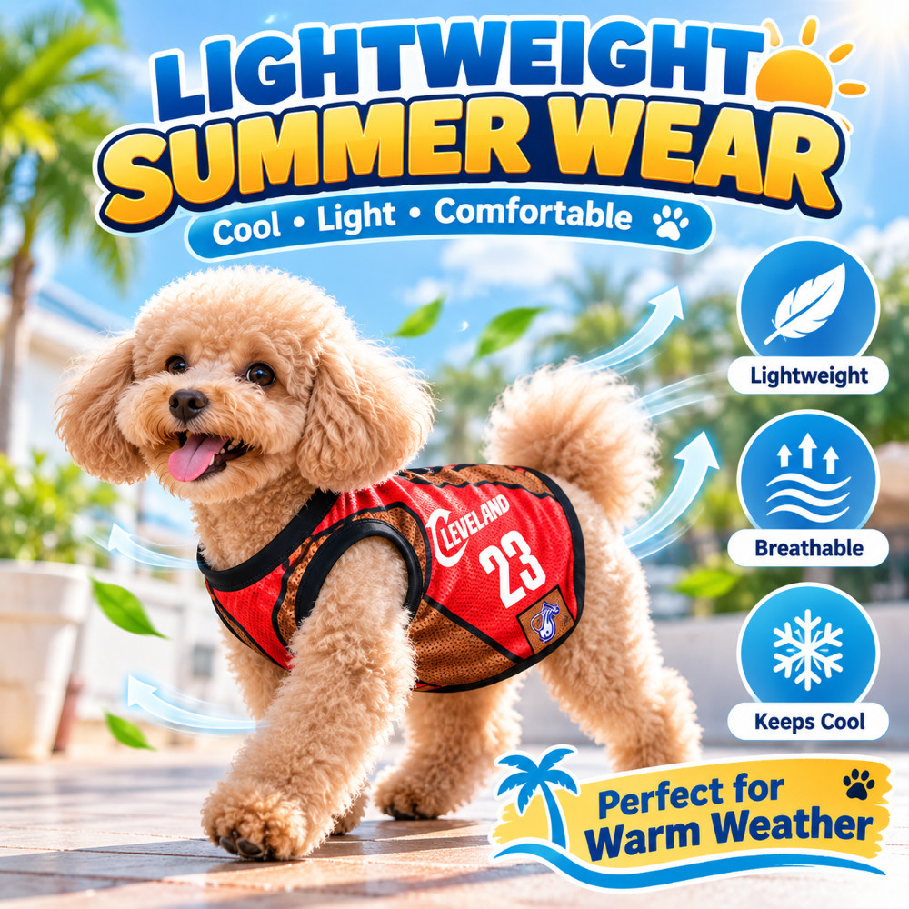 Dog Basketball Jersey Pet Sports Shirt Puppy Sleeveless Athletic Vest ...