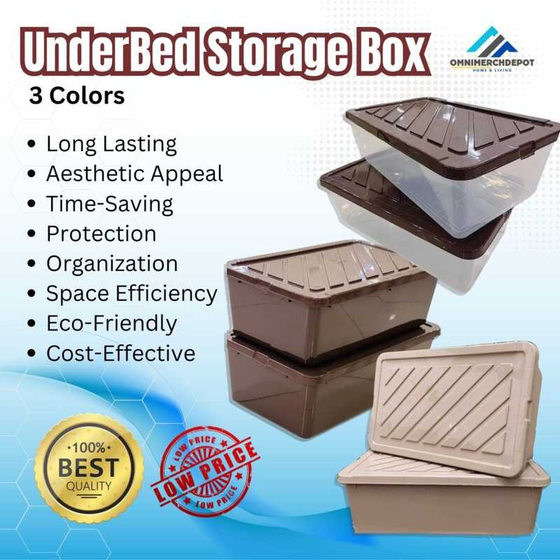 Omnimerchdepot 50L Box Organizer Storagebox Home Lagayan Ng Damit Under ...