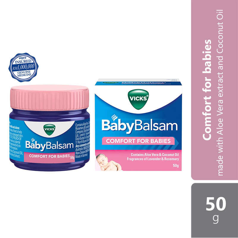 COD Vicks Baby Balm 50G| Developed For Babies From 3 Months, Moisture ...