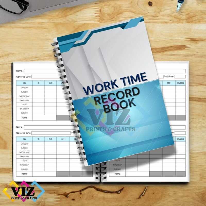 Work Time Record Log Book Journal Tracker / Notebook 38B | Shopee ...