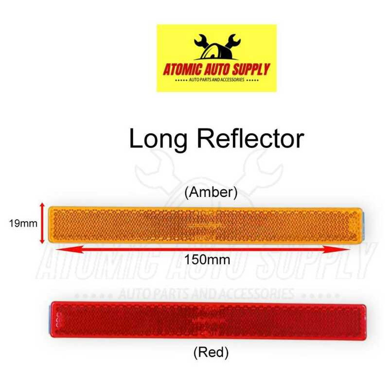 LONG REFLECTOR Km119 ADHESIVE TYPE FOR AUTOMOTIVE 150Mm X 19Mm Red ...