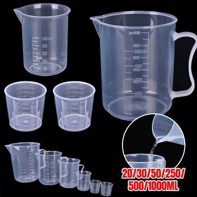 20-1000Ml Clear Plastic Graduated Measuring Cup For Baking Beaker ...
