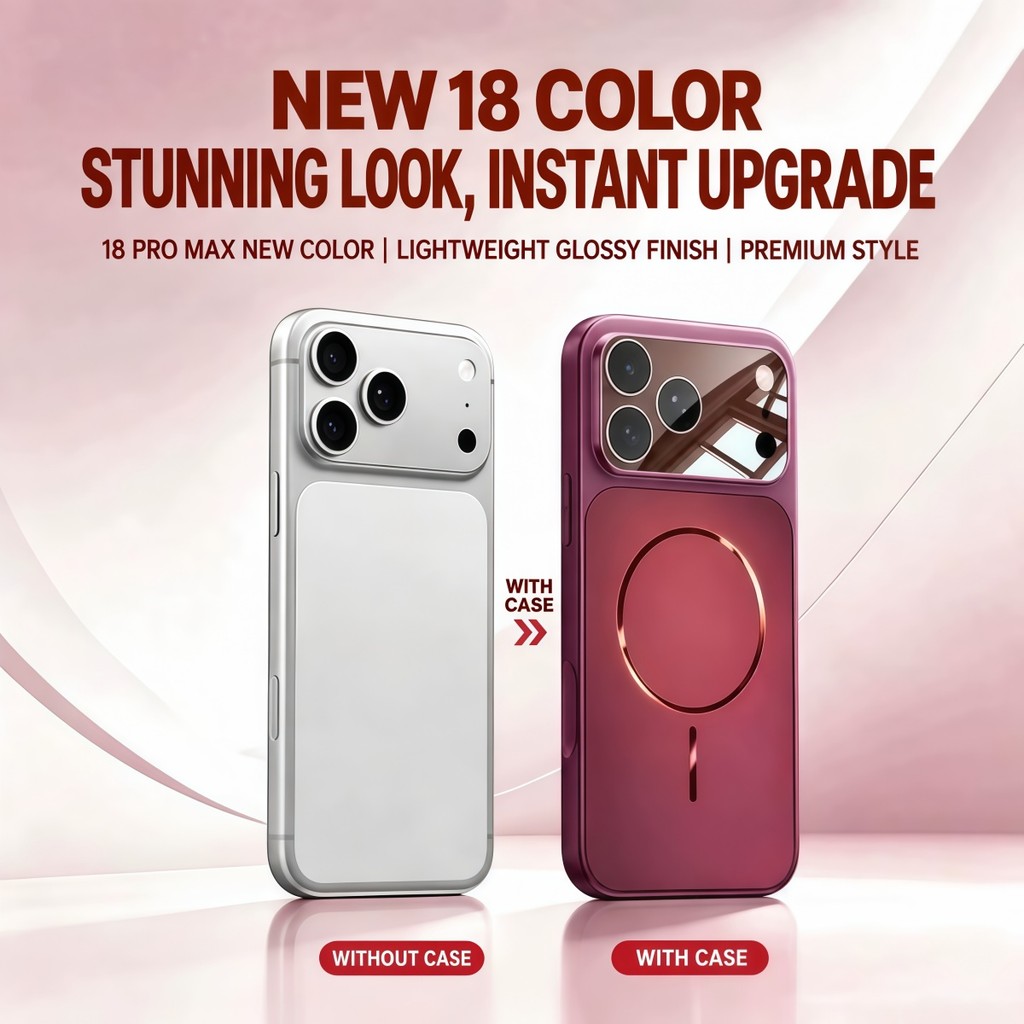 Luxury Burgundy Magnetic Phone Case for IPhone 18 Pro Max 17 16 15 14 ...
