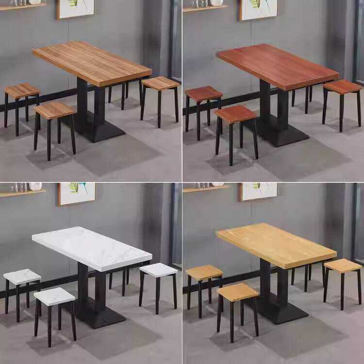 Customizable Rectangular Snack Noodle Fast Food Restaurant Table and ...