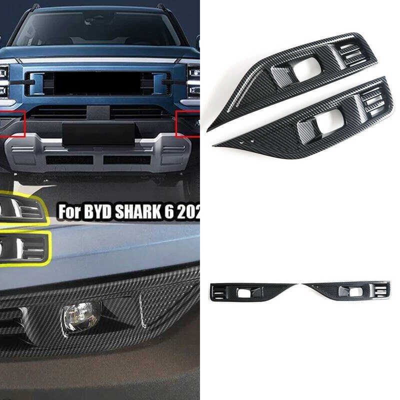 For BYD SHARK 6 2024 2025 2026 Front Fog Lamp Decorative Frame ABS ...