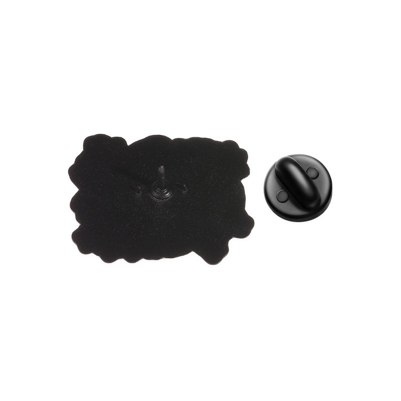 Funny Slogan Floral Frame Enamel Pin Black White Metal Brooch ...