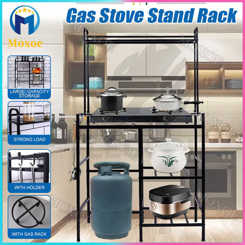 Heavy Duty Stainless Gas Stove Stand Rack With LGP Roller Kitchen ...