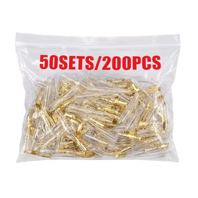 200Pcs 4mm Classic Bullet Connectors Male Female Socket Terminal for ...