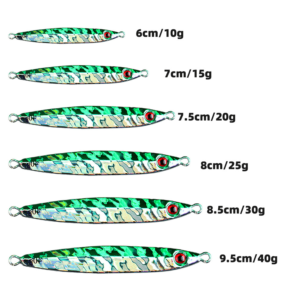 Fishing Jig Lure 10g/15g/20g/25g/30g/40g Deep Sea Fishing Lure Jigging ...