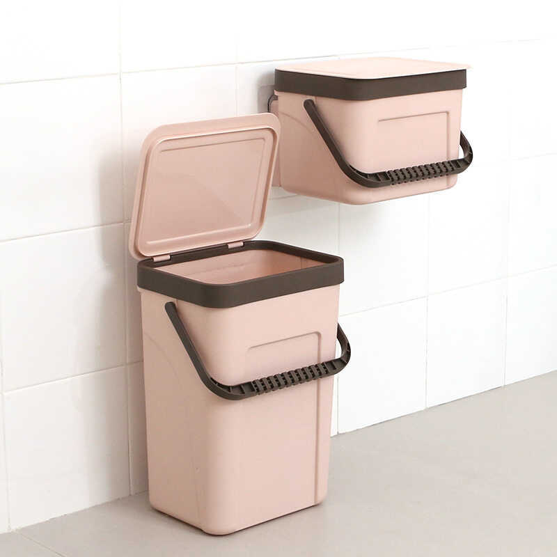 Household Trash Can Hanging Dormitory Student Dormitory Flip Bin ...