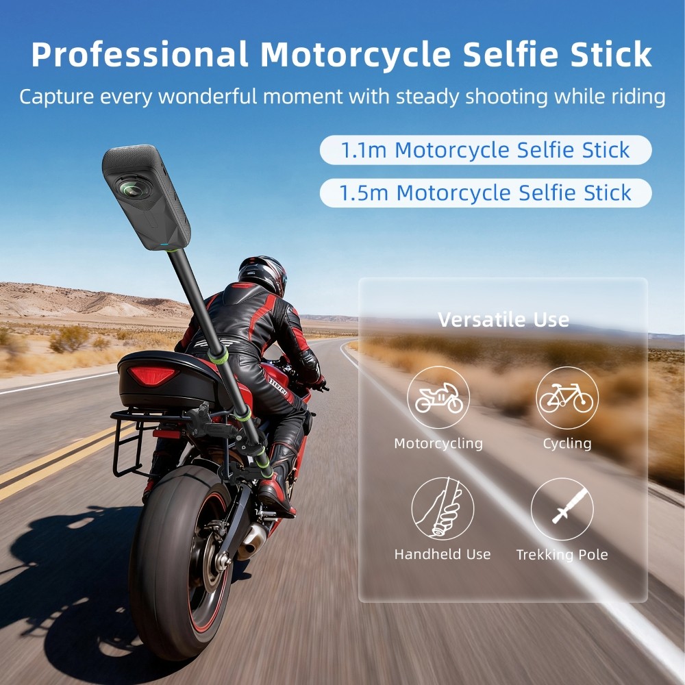 aMagisn Extendable Selfie Stick for Insta360 DJI Osmo Action GoPro ...