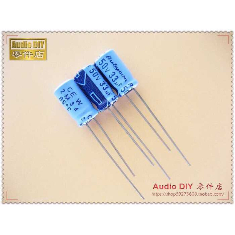 Red Rubycon Old Model Sky Blue TWSSCEW Series 33uF/50V Electrolytic ...