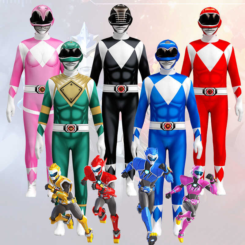 Y Halloween Cosplay Power Rangers Costume T-Rex King White Tiger Liger ...