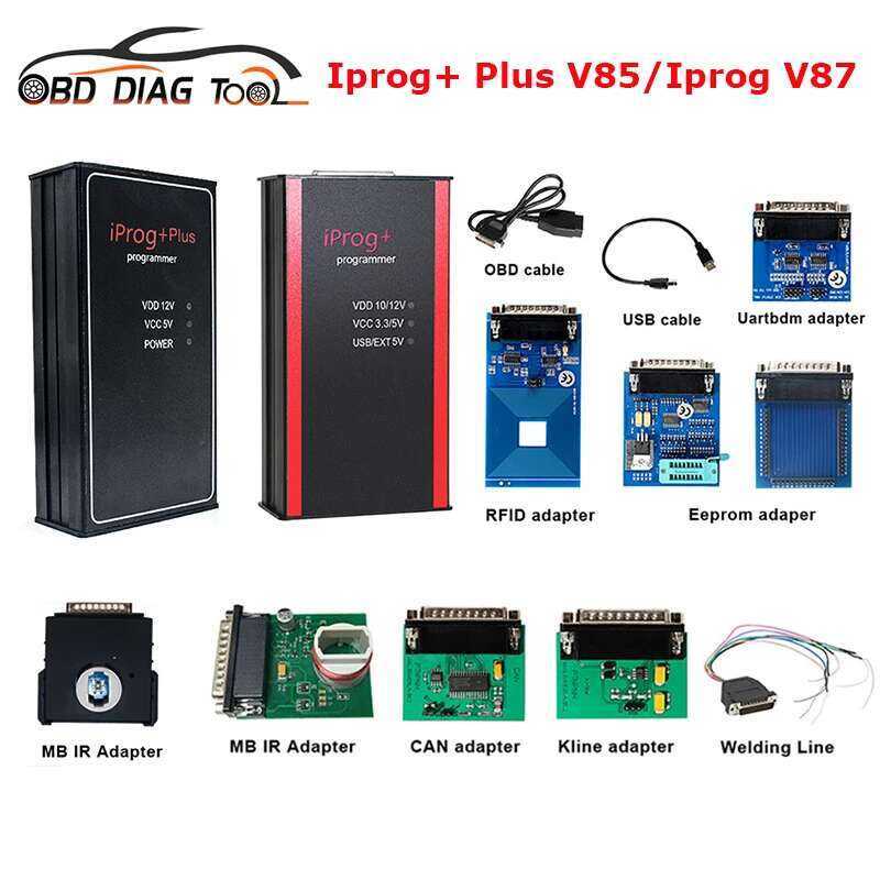 Pro Iprog 2024 V87 Full Adapters Till 2020 Cars IMMO Airbag Reset ECU ...