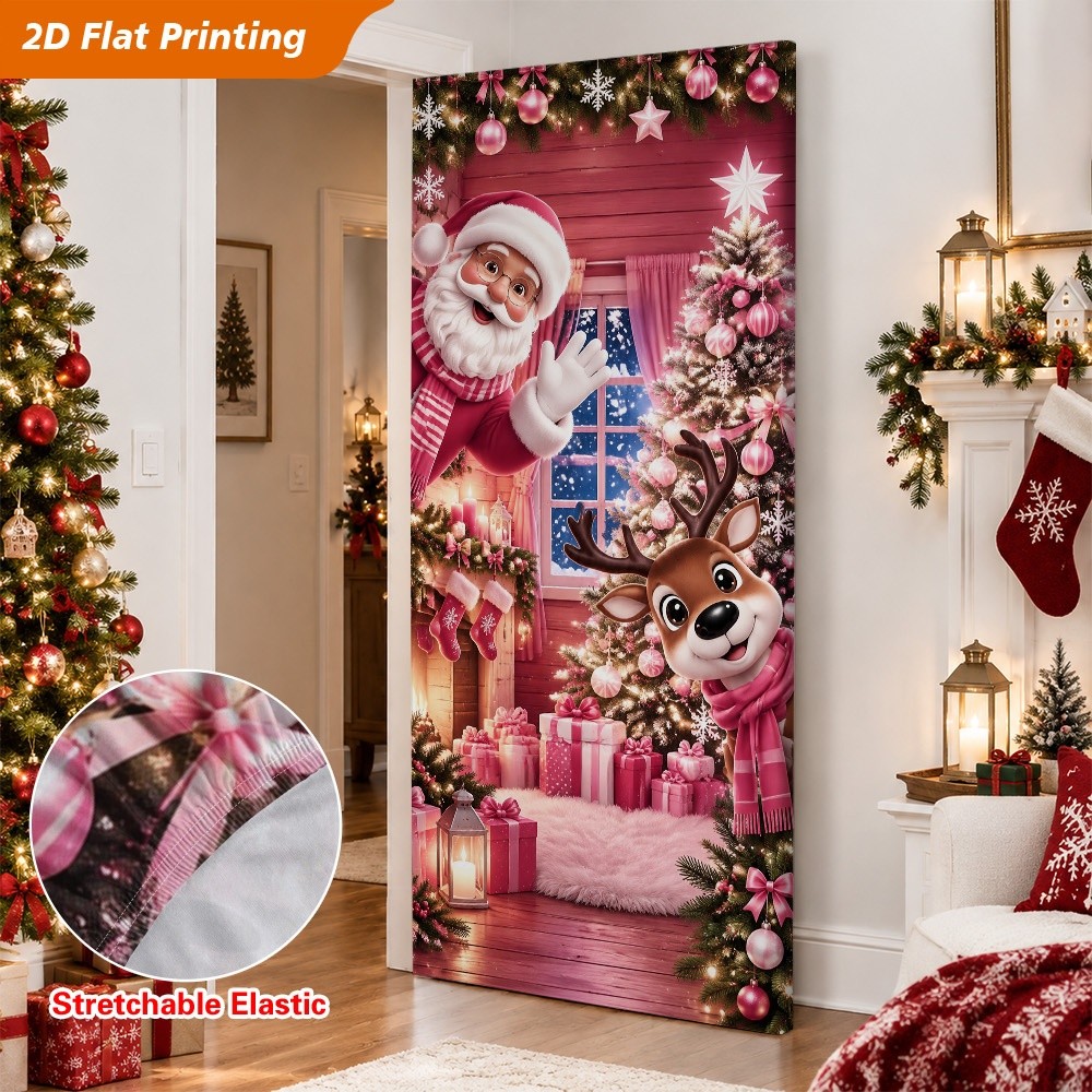 【New design】 2D Flat Christmas Door Cover Banner 10styles design Xmas ...