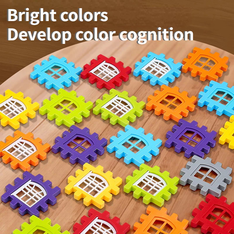 DIY House Building Blocks Assembly Toys educational large particle ...