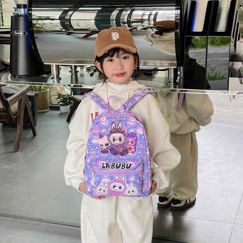 Y New Labubu Children's Cartoon Cute Elementary School Backpack Casual ...