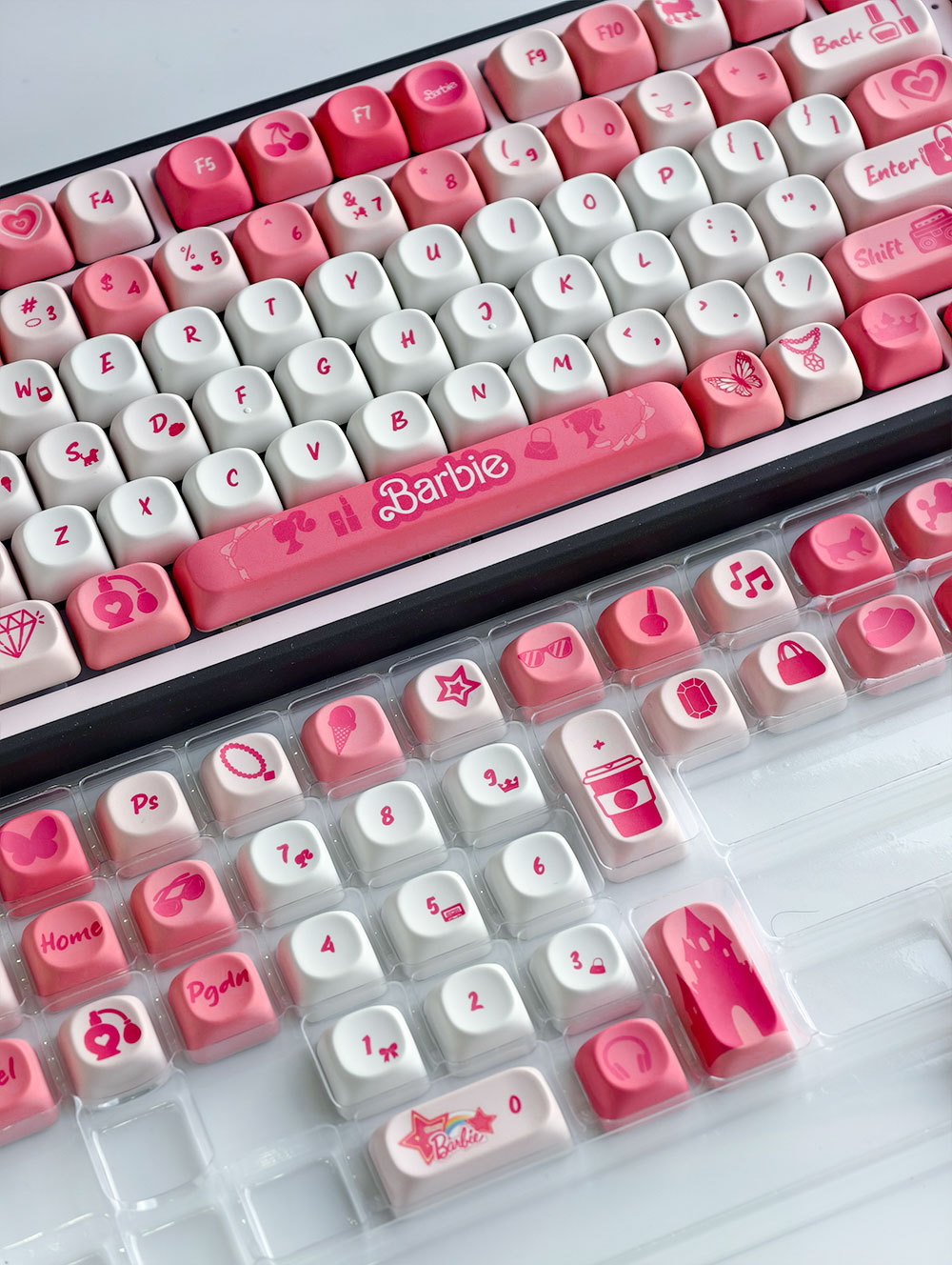 Barbie Keycaps MOA Profile 130 Keys PBT Dye Sublimation Aula F75 F99 ...