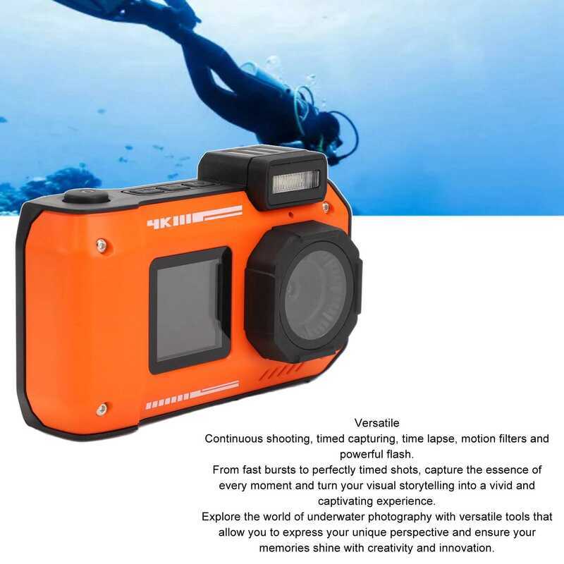 Underwater Camera 10x Optical Zoom 2500mAh 4K 65MP Autofocus Waterproof ...