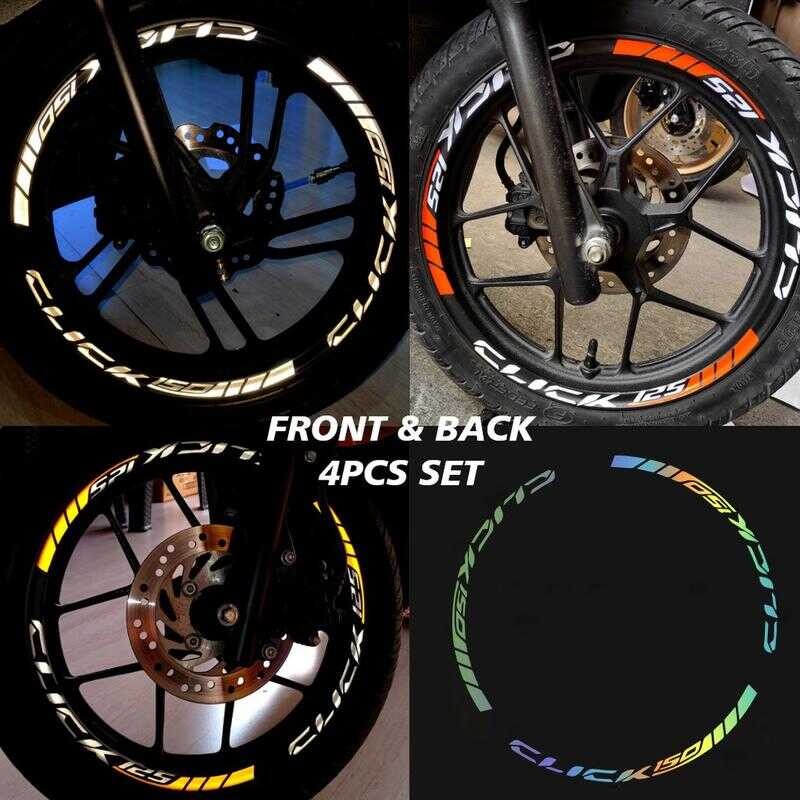 Honda Rim Set Sticker Mags Decals For Click 125I V V2 | Shopee Philippines